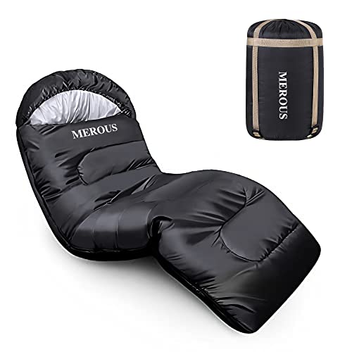 Merous Sac de couchage d'extérieur 3 à 4 saisons, temps froid, sac de couchage imperméable avec sac de compression pour adultes et enfants - Intérieur et extérieur : camping, randonnée, randonnée Cover