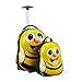 Relaxdays Maleta infantil con mochila, diseño de abeja, para niñas y niños, rígida, set de viaje para niños, 46 x 30 x 25 cm, color amarillo
