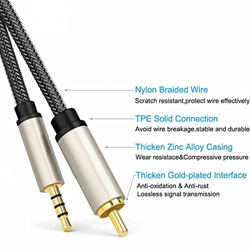 Jheuayk Audio Cables Interconnects Digital Coaxial Audio Video Cable Stereo Spdif Rca To 3.5Mm Jack Male For Hdtv #TOP5