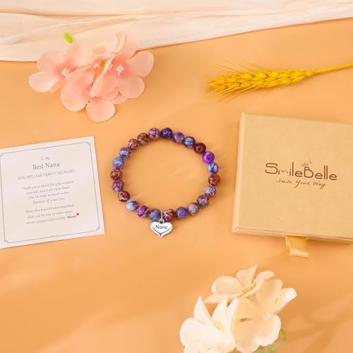 SmileBelle Mothers Day Gifts for Mom, Nana Gifts Mom Bracelets from Son or Daughter with Nature Stone, Grandma Jewelry from Grandkids, Mother Birthday Gift Dog Lover Bracelet Mothers Day Present - View 6