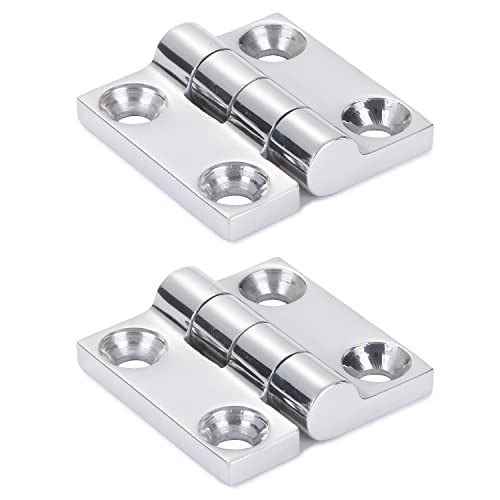 Atibin Heavy Duty Marine Hinge Deck Hardware Square Boat Hinges Steel Cabinet Deck Door Hinge Stainless Sus316 1.51 Inch X 1.51 Inch 2Pcs #TOP5