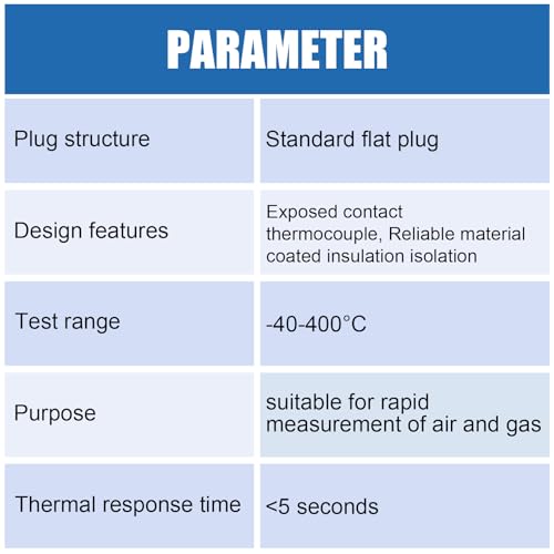 Image of 2 Meter K-Type Temperature Sensor Mini-Connector Probe Sensor Temperature Sensors Measure Range -40 to 400 Degrees Celsius (-104 to 752 Degrees Fahrenheit) for Thermocouple Sensors(20 Pieces)