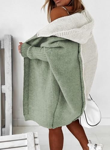 Image of Astylish Women 2026 Fall Clothes Outfits Hooded Knit Cardigan Sweaters