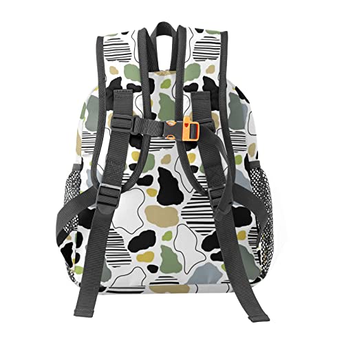 Cow Camo Personalized Kids Toddler Backpack for Boys Girls,Custom Mini School Backpack Bags Kindergarten3