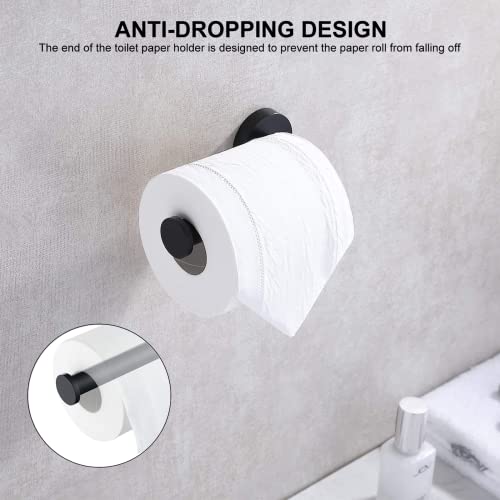 image for SetSail Toilet Paper Holder Wall Mount Matte Black Bathroom Toilet Pap