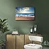 TISHIRON Sea Horizon at Sunset Wall Art Painting Seascape Bedroom Living Room Wall Decor Ocean Framed Modern Pictures Canvas for Wall Decor Bathroom Office, 18x12in #1