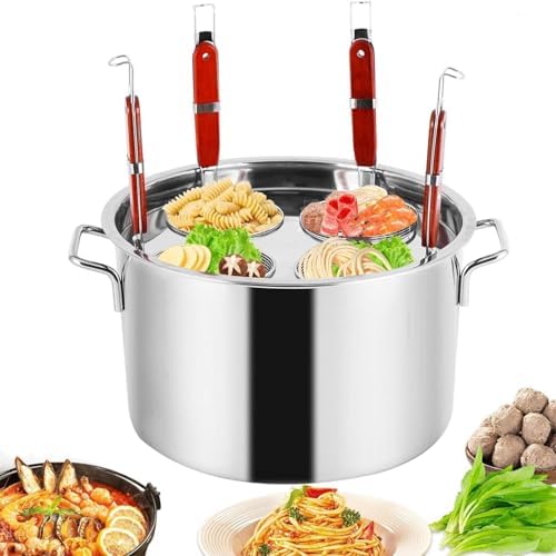 Pasta Cooker Insert Set with Strainer & Colander - Divider for Effortless Cooking, Perfect for Home & Restaurant Meal Prep, Durable Kitchen Essential