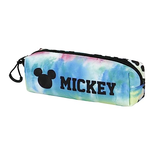 Disney Mickey Mouse Tie-Estuche Portatodo Cuadrado FAN 2.0, Azul, 21 x 8 cm