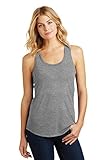 District Made Ladies Perfect Tri Racerback Tank Top. DM138L Grey Frost S