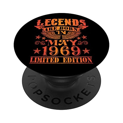Cumpleaños Mayo 1969 Edición Limitada Regalo Legend May PopSockets PopGrip Intercambiable
