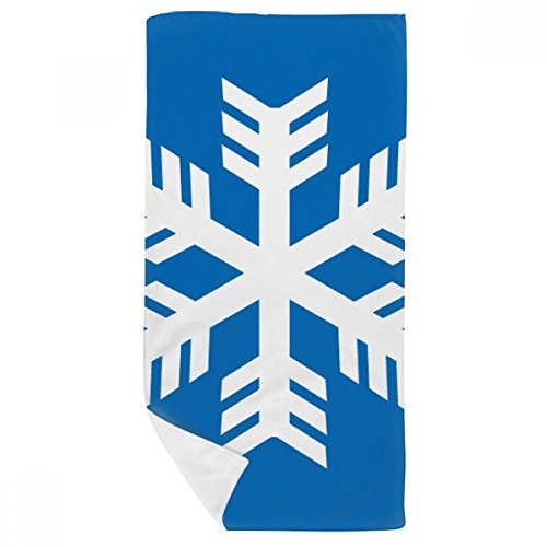 Serviette de bain flocon de neige bleu doux linge de toilette multicolore - 2