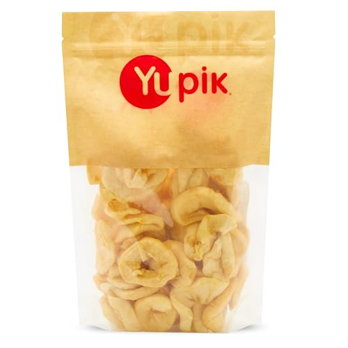 Yupik - Yupik Dried Apple Rings, 450 g, Kosher, Soft Dried Fruits, Peeled Apple Slices, No Pits, No Added Sugar, Oil-Free, Source of Fiber, Healthy Snacks, Ideal for Baking & Topping