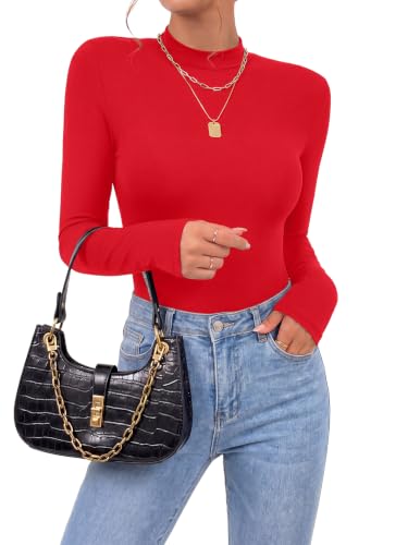 Image of OPOIPIN Women's Long Sleeve Basic Bodysuit