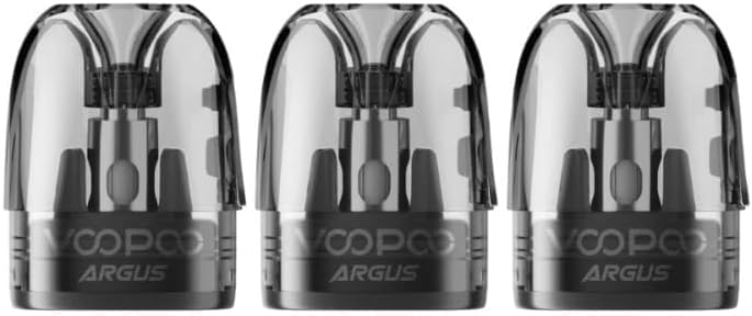 TVDC Voopoo Argus Pod Replacement Cartridges - Mesh Coils, 3-Pack, 2ml Capacity, Works With Argus Pod, Argus Pod SE, Argus P1, Argus P1s and Argus G, No Nicotine (Pack of 3, 0.7ohm Top Fill)