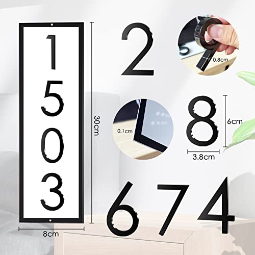 House Address Plaques Metal Address Sign House Numbers Mailbox Number Personalized Address Signs For House Home Hotel Office Garden Decorative Wall Plaque Housewarming Gift (11.81 X 3.15, Black) #TOP1