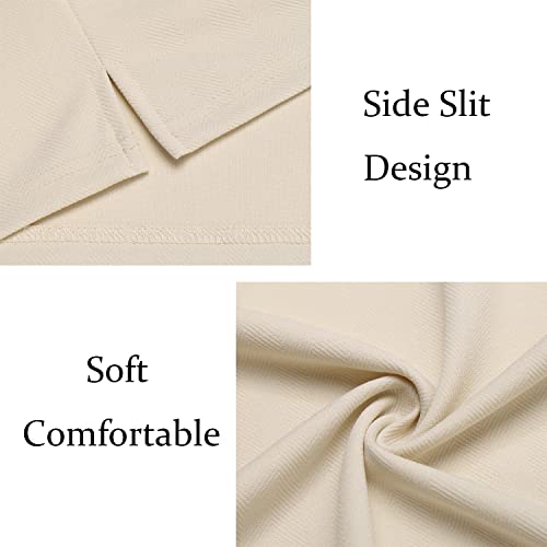 Coofandy Men's Short Sleeve Button Down Shirts Lightweight Casual Summer Beach Shirt Beige #TOP5