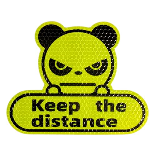 Autocollant réfléchissant pour voiture | Keep The Distance Sticker, adhésif panda, résistant intempéries, accessoires de voiture pour vélos, camions,...