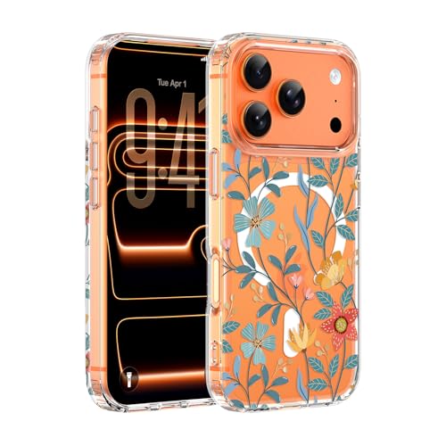 Coque iPhone 17 Pro mignonne fleurie, le cadeau idéal pour femmes et filles