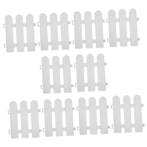HANABASS 10 Pezzi Recinzione Del Giardino Del Cortile Recinzione Verde Bordo Del Bordo Dell'aiuola Decorazioni Di Recinzione Trellis Da Giardino Recinto Per Cani Staccionata Bianca Plastica