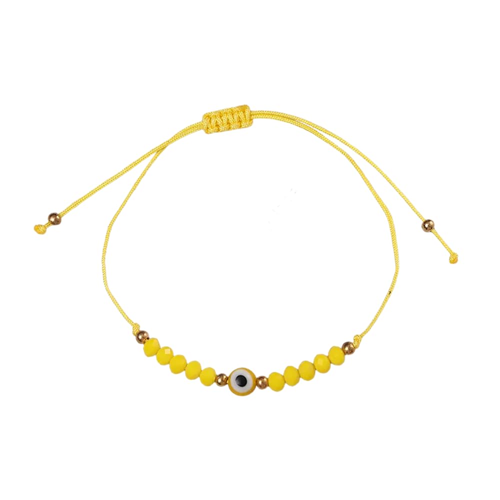 VIE Evil Eye Artificial Crystal Bracelet (Yellow)