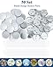 ​150 Pcs 2.28inch(58mm) Button Badge Blanks Kit - DIY Supplies for Custom Pins,Includes Metal Shells,Pin Backs&Clear Film(50 Sets),Compatible with Button Maker Machines for Events&Business Promotion