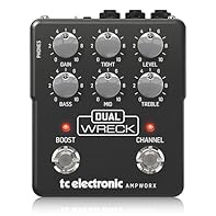 AUTHENTIC TUBE AMP TONE: The DUAL WRECK faithfully recreates the legendary Revision G Dual Rectifier tone, allowing you to experience the iconic sound of the 1995 tube amp in a compact pedal form VERSATILE CHANNELS FOR VARIOUS STYLES: With two indepe...