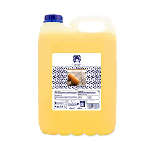 VALQUER Champú de Huevo | Limpieza Profunda y Suavidad para Todo Tipo de Cabello | Fórmula Vegana Sin Siliconas con Aroma Exótico | Formato Profesional Garrafa 5L