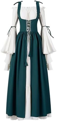 Spooktacular Creations Halloween Renaissance Costume Women, Renaissance Corset Dress, Plus Size Medieval Chemise for Cosplay