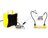 KOTTO Solder Smoke Absorber Remover Fume Extractor Smoke Prevention Absorber DIY Working Fan, Third Hand Soldering Tool PCB Holder Two Magnetic Based Flexible Metal Arms Helping Hands Combo