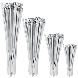 SEPGLITTER Edelstahl Kabelbinder, 180 Stück