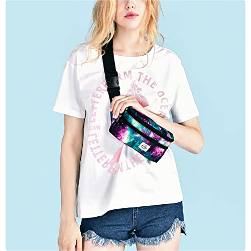 Hotstyle 521S Small Hiking Fanny Pack Casual Waist Bag For Women, Galaxy #TOP1