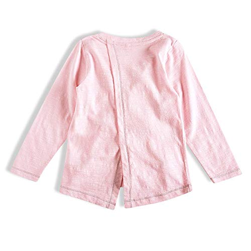 Blusa Manga Longa Meia Malha Aplique de Pompons, Tip Top, Toddler Menina, Rosa, 1T