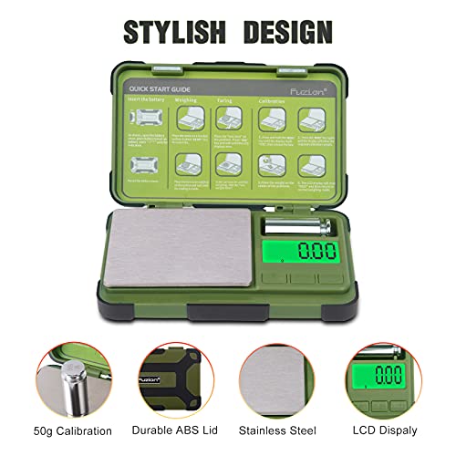 Fuzion Digital Pocket Scale 200G/0.01G, Gram Scale With Tare, Powder Herb Scale With 50G Cal Weight, Mini Jewelry Scale For Arrows, Herb, Travel, Small Projects #TOP1