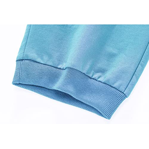 Lepoar Mens 3/4 Running Shorts Below Knee Athletic Casual Jogger Pants Capri Sweatpants Workout，Carolina Blue-42 #TOP4