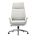 Realspace® Modern Comfort Pizana Bouclé Fabric High-Back Executive Office Chair, Light Sand/Brushed Nickel, BIFMA Compliant