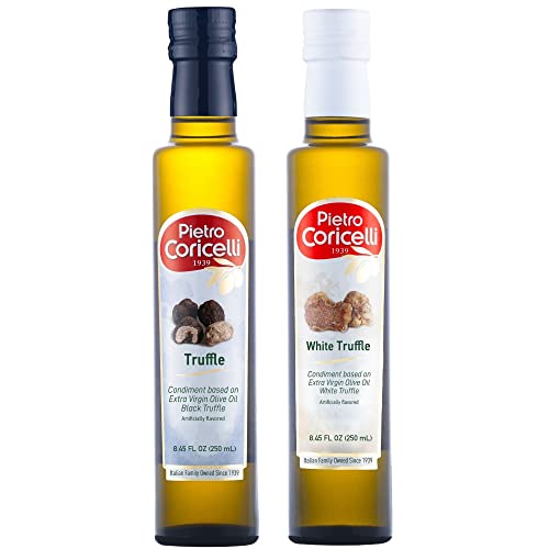 White Truffle & Black Truffle Extra Virgin Olive Oil Bundle - 8.45 Fl Oz Per Bottle #TOP13