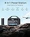 DARAN Portable Power Station 600W(1200W Surge) - 288Wh(90,000mAh) Solar Generator LiFePO4 Battery with AC DC Outlets, 8.3LB Portable Charging Station for Camping, RV, Home, Emergency (Solar Optional)