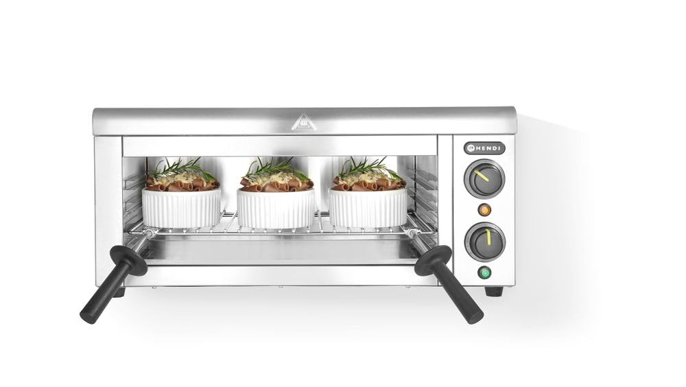 HENDI Salamandre électrique professionnelle murale, 50-300°C, 230V, 2000W, 610x450x(H)275mm, acier inoxydable