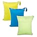 Babygoal Wet Dry Bags for Baby Cloth Diapers, Washable Travel Bags, Beach, Pool, Gym Bag for Swimsuits & Wet Clothes with 2 Pockets 3 Pack 3LN10