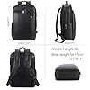 TIDING Leather 15.6" Laptop Backpack for Men Business Work Bag Expandable Travel Rucksack Large Daypacks with USB Charging Port, Black #4