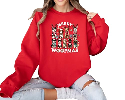 Christmas Dogs Sweatshirt, Dog Lover Hoodie, Holiday Sweatshirt, Cute Christmas Hoodie, Cute Gift for Dog Lover, Dog Mom Sweatshirt, Merry Christmas Hoodie
