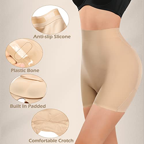 Image of JOYSHAPER Womens Padded Underwear Butt Lifter Panties Shapewear Tummy Control High Waist Hip Pads Enhancer Shorts