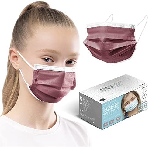 HARD 50 pieces Medical Face Masks, Made in Germany, Type IIR, CE certified EN14683, BFE three layers 99,78% protective surgical masks, disposable face masks - Adults - Blue