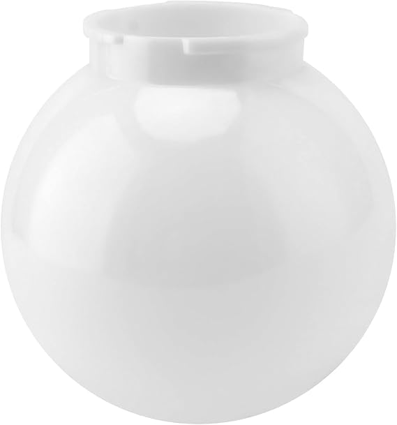 2 Pcs White Acrylic Replacement Globe, 6x6x3 inch Replacement Globe Shade, Smooth Light Covers for Light Fixture Decorative, Lighting Replacement