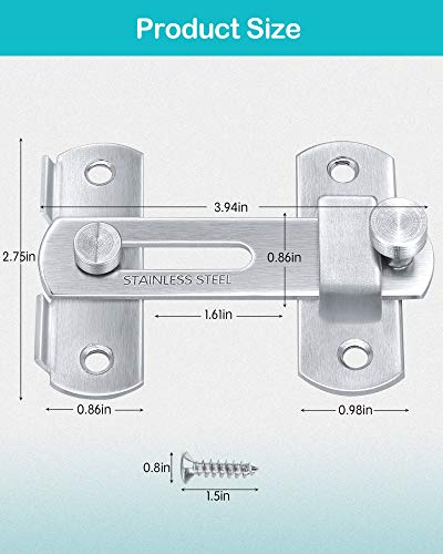 Wapodeai Stainless Steel Gate Latches, Household, Bathroom, Outdoor, Garage, Primary Colors. #TOP1