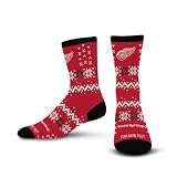 For Bare Feet NHL DETROIT RED WINGS Team Sweater Crew Sock Team Color LARGE