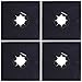 Non-Stick Gas Range Protectors - Reusable Aluminum Foil Gas Stove Burner Cover Protector Liner Clean Mat Pad - Set of 4 (black)