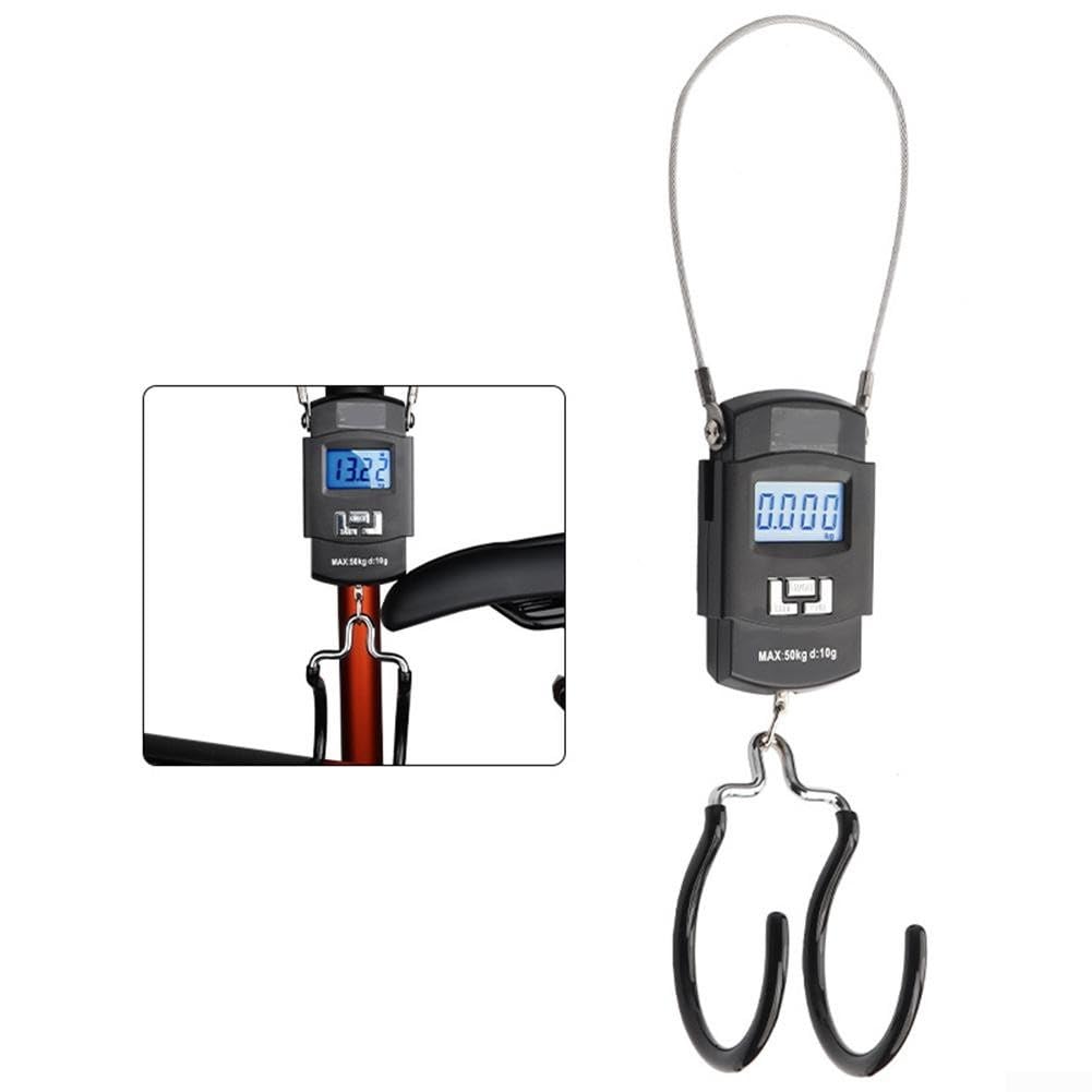 Bilancia Digitale per Bici 50kg Gancio Silicato