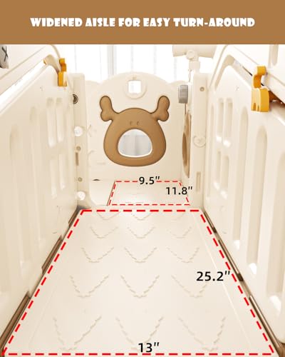 Image of XJD 10 in 1 Toddler Slide, Kids Slide for Toddlers 1-3, Toddler Play Climber Slide Playset with Basketball Hoop and Ball,Toddlers Outdoor Indoor Playground (Brown, Large)