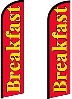 Breakfast Flag Pack of 2 (Mount and Poles are Not Included)